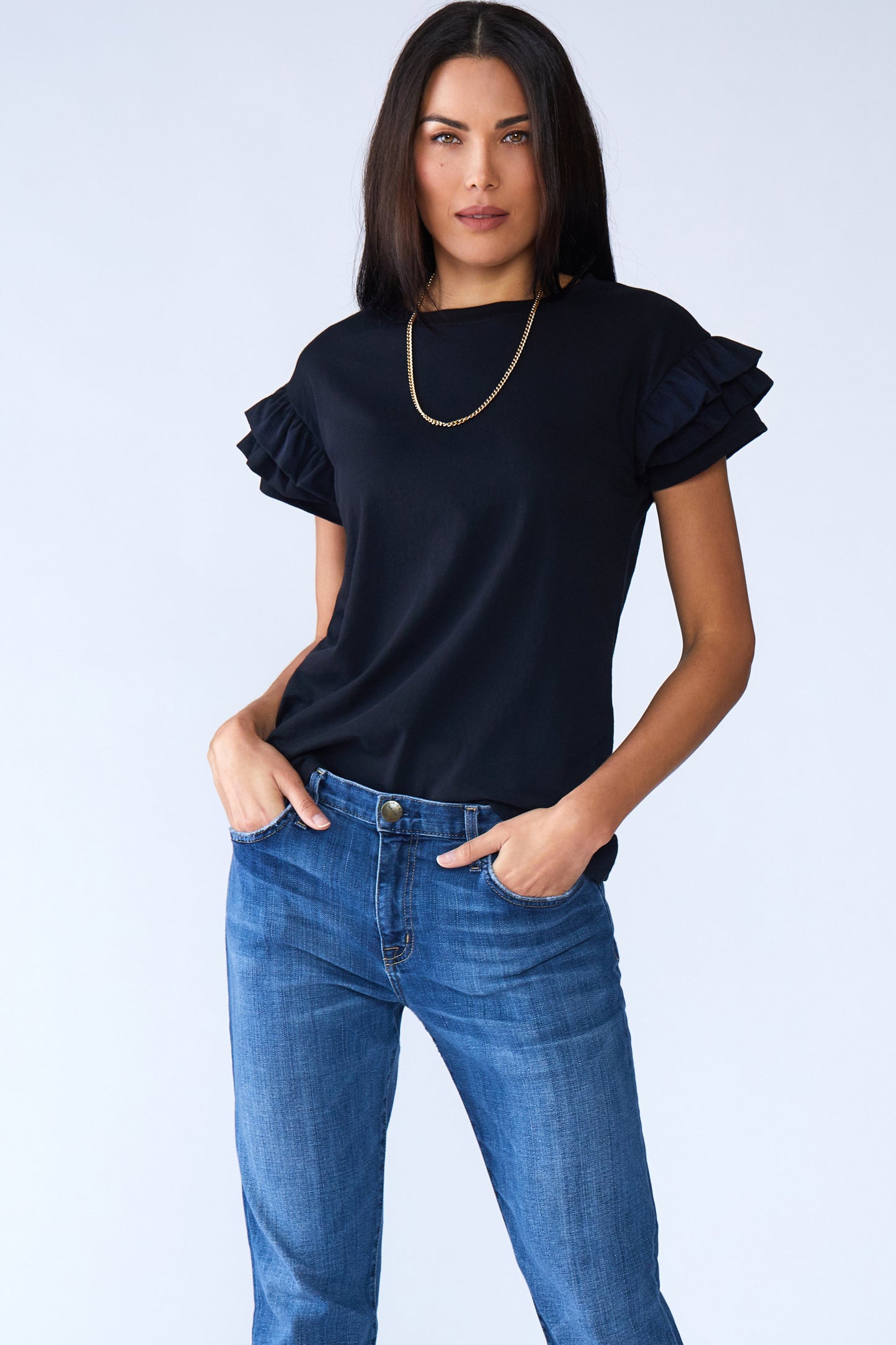 Ella Ruffle Sleeve Tee ❤️